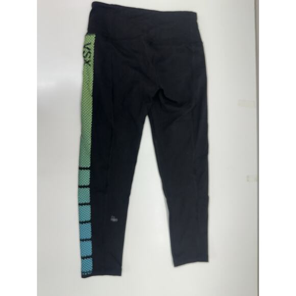 Victorias Secret Sport Womens Leggings Size XS Black Rainbow Knockout Capri - Picture 6 of 11